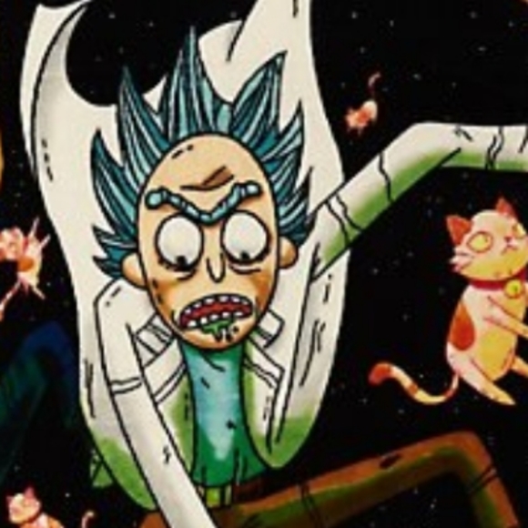 Rick & Morty Portal Gun Infinite Void Schrodinger Cat Soft 46"x60" Throw Blanket - Picture 6 of 8